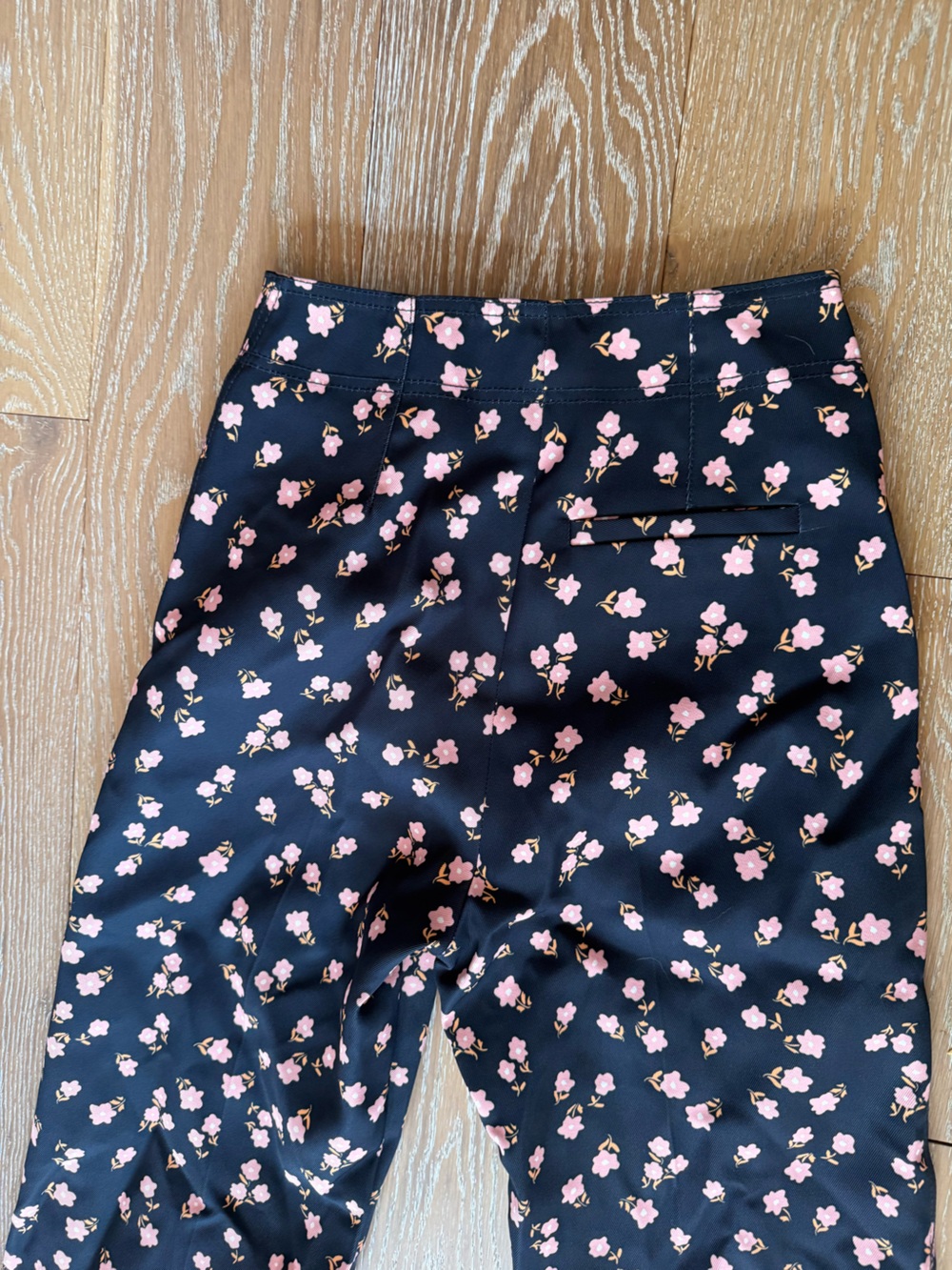 Self-portrait ditsy floral canvas black floral wide leg pants - Picture 5 of 6